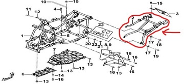 РАМА РАМА ТРУБА ЗАДНЯЯ РАМА Quad ATV TGB BLADE 425 куб.см OEM!