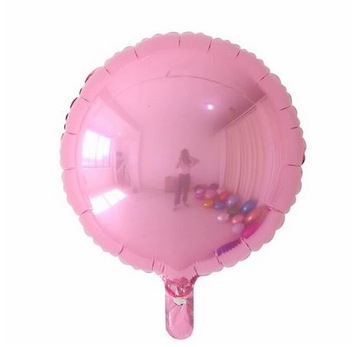Balon foliowy okrągły koło 45 cm RÓŻOWE JASNE