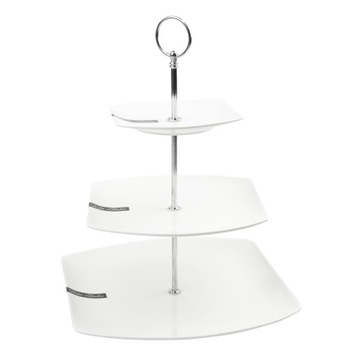 Patera 3 POZIOMY NA CISTAO OWOCE PORCELANA IZABELLA
