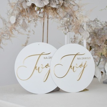 KOŁO NA ŚCIANKĘ KOŁO na krzesło beżowe dodatek ślubny dekoracja ślubna