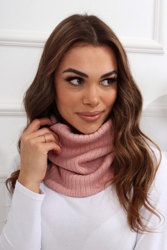 ШАРФ ЖЕНСКИЙ ШАРФ-ТРУБКА ЗИМНИЙ ТЕПЛЫЙ ТУМОЙ РОЗОВЫЙ