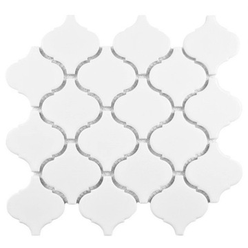 MOZAIKA CERAMICZNA DEKORACYJNA BIAŁA WHITE ARABESKA MAROKAŃSKA
