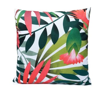 POSZEWKA bawełna 35x35 Liście Palmy Mix Czerwone