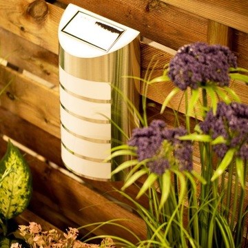 Lampa SOLARNA LED ŚCIENNA ELEWACYJNA OGRODOWA Kinkiet NATYNKOWY ZEWNĘTRZNY