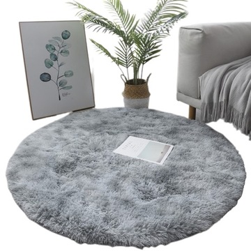 DYWAN SHAGGY OKRĄGŁY WYSOKI PLUSZOWY śr.80cm