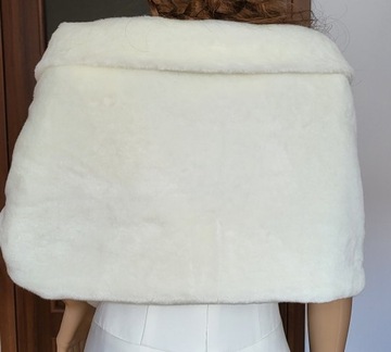 Палантин-болеро, меховая свадебная шаль