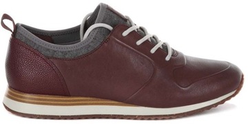 Półbuty Clarks HERO FUSE skórzane burgundowe 40