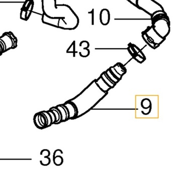 VOLVO C30 C70 S40 V50 PŘÍVOD TRUBKA SYSTÉMU CHLAZENÍ Z KRYT 2.0D OE