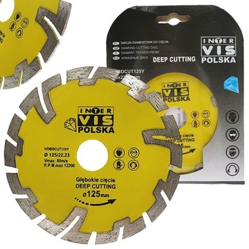 INTER-VIS TARCZA DIAMENTOWA 125/22,2 GŁĘBOKIE CIĘCIE SEGMENT