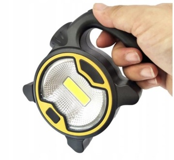 МОЩНЫЙ ФАКЕЛ ДЛЯ МАСТЕРСКОЙ СВЕТОДИОДНАЯ ГАЛОГЕННАЯ ЛАМПА С РУЧКОЙ НА АККУМУЛЯТОРЕ