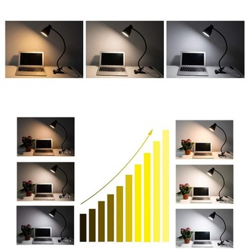 ЗАЖИМНАЯ СВЕТОДИОДНАЯ ЛАМПА ДЛЯ ЧТЕНИЯ НА ПРИСТОЛЕ ДЛЯ СПАЛЬНИ