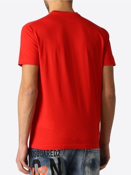 DSQUARED2 włoski t-shirt koszulka ICON RED/CZERWONA NEW roz. XL
