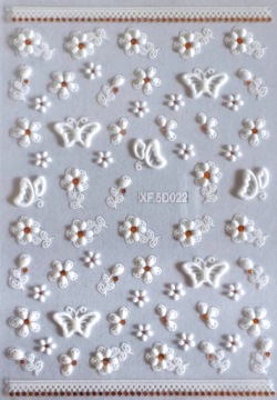 5D наклейки для украшения ногтей, узоры БАБОЧКИ