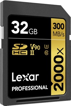 Lexar SDHC Professional 32 ГБ 300 МБ/с UHS-II 2000x