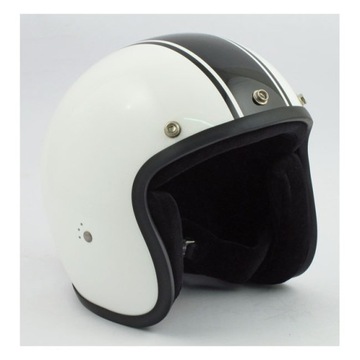 Kask Bandit Otwarty Jet Biało-Czarny L