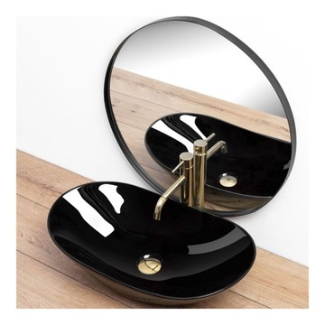 Накладная умывальник Royal Black Shiny 60 см Rea