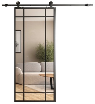 Drzwi Szklane Przesuwne 95cm Loft Lustro 9