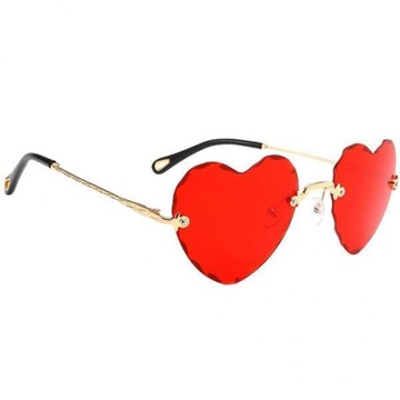2X modne okulary przeciwsłoneczne bez oprawek w ks
