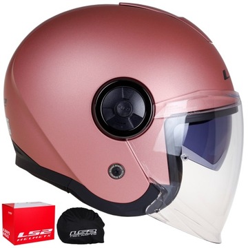Otwarty kask motocyklowy LS2 OF620 CLASSY PINK JET ECE 22.06 CHOPPER różowy