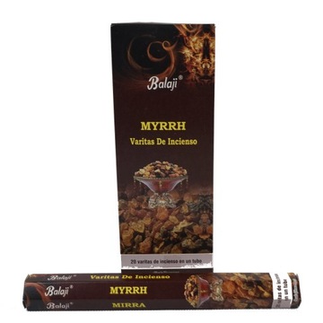 Indyjskie kadzidełka BALAJI MIRRA 20szt