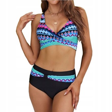 STRÓJ KĄPIELOWY WYSZCZUPLAJĄCY BIKINI WYSOKI STAN