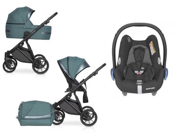 RIKO ULTIMA ULTRA LIGHT wózek 3w1 + FOTELIK MAXI COSI CABRIOFIX