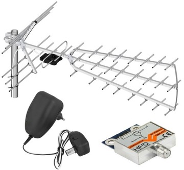 ANTENA DVB-T Platinum Tri Digit do 150km+wzm 47dBi