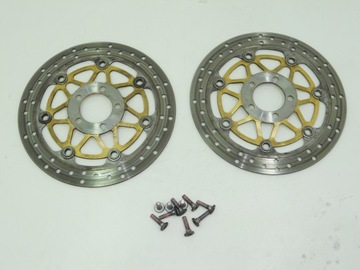 KAWASAKI ZR-7 TARCZA TARCZE HAMULCOWE PRZÓD + ŚRUBY KOMPLET ORYGINAŁ