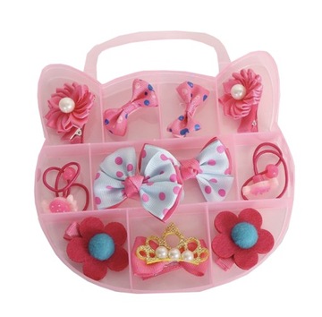 Zestaw Spinek Hello Kitty 11 Szt Kokardki Fuksja