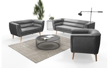 Zestaw sof do salonu w stylu skandynawskim 3+2+1