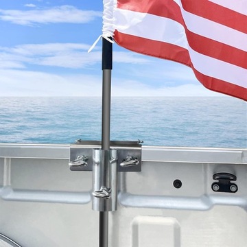 UCHWYT NA PARASOL OGRODOWY MOCOWANIE FLAGI ZACISK STABILNY STOJAK NA PORĘCZ