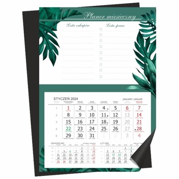 KALENDARZ PLANER MAGNETYCZNY A3 magnes pionowy