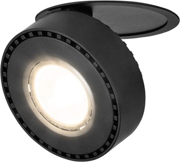 Reflektor sufitowy LED Dr.lazy, czarny, 12W, 10 x 3,5 cm