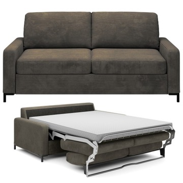 Kanapa SOFA rozkładana STELAŻ WŁOSKI + materac 160x200cm wybierz kolor Tino