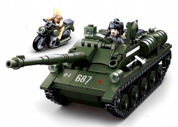 KLOCKI SLUBAN ARMY CZOŁG + 2 FIGURKA 338 EL