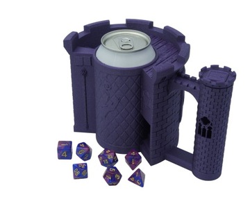 Uchwyt na kubek i puszkę - Czarodziej z wieżą na kości +2 tacki i licznik