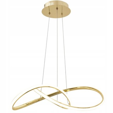 LAMPA SUFITOWA WISZĄCA LED ZŁOTA RING NOWOCZESNA NEUTRALNA BARWA TOOLIGHT