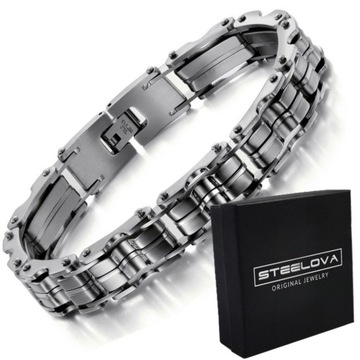ELEGANCKA BRANSOLETKA STALOWA MĘSKA BIKE CHAIN