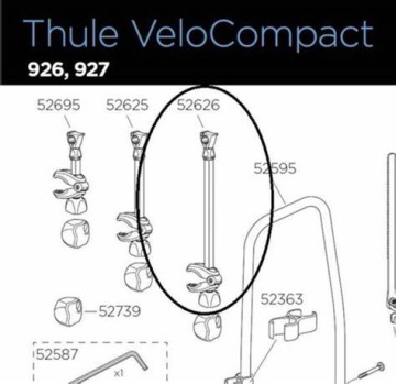 Thule Velocompact 926 длинный рычаг 52626