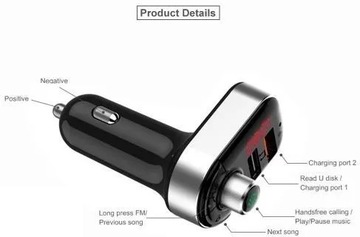 ЗАРЯДНОЕ УСТРОЙСТВО ДЛЯ АВТОМОБИЛЬНОГО ПЕРЕДАЧИ 2X USB BL