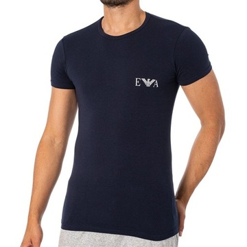 Emporio Armani t-shirt koszulka męska granat i bordo 2-pack L