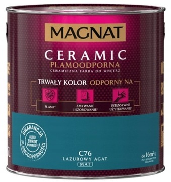 FARBA DO ŚCIAN MAGNAT CERAMIC 2,5L LAZUROWY AGAT