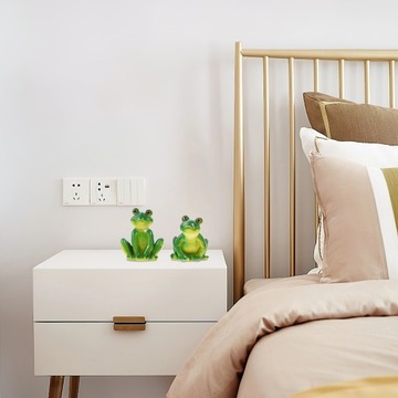 Garden Frog Ornament Animal Figurine 2 Pcs