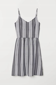 H&M wzór print boho sukienka mini paski gorsetowa gwiazdki gwiazdy y2k