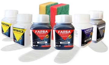 RENOWACJA SKÓRY ZESTAW FARBA LAKIER DO KIEROWNICY