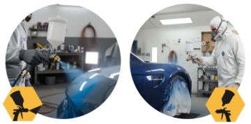 HVLP PAINTING PISTOL + PACKAGE SET 4x 1.3 1.4, 1.7, 2.0 сопла