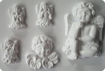 ANIOŁY FORMA DO GIPSU OZDOBY ŚWIĄTECZNE FIGURKI