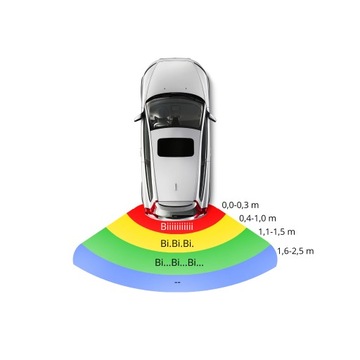 OEM ДАТЧИКИ ПАРКОВКИ белые 4 шт. + зуммер