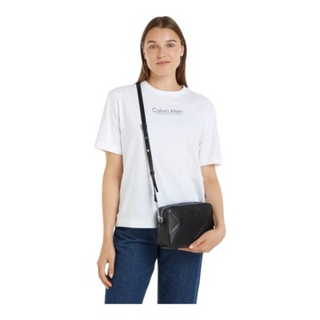 CALVIN KLEIN TOREBKA DAMSKA QUILT CAMERA BAG CZARNA