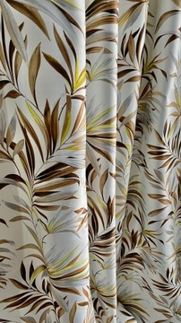 ТКАНЬ ДЛЯ ШТОР ПАЛЬМОВЫЙ ЛИСТ СОВРЕМЕННАЯ ШТОРА БЕЖЕВЫЙ ЭКРЮ КОРИЧНЕВЫЙ 280СМ